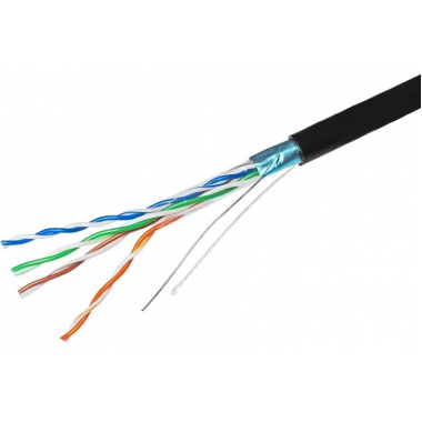 Сетеовой кабель U/UTP, кат.5Е 4х2х0,51 solid, LDPE внеш. черный